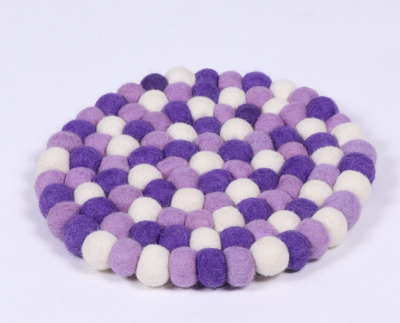 Multicolored felt ball coaster/Handmade best felt coasters