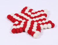 Thumbnail for Star shaped felt coaster/Felt ball coaster