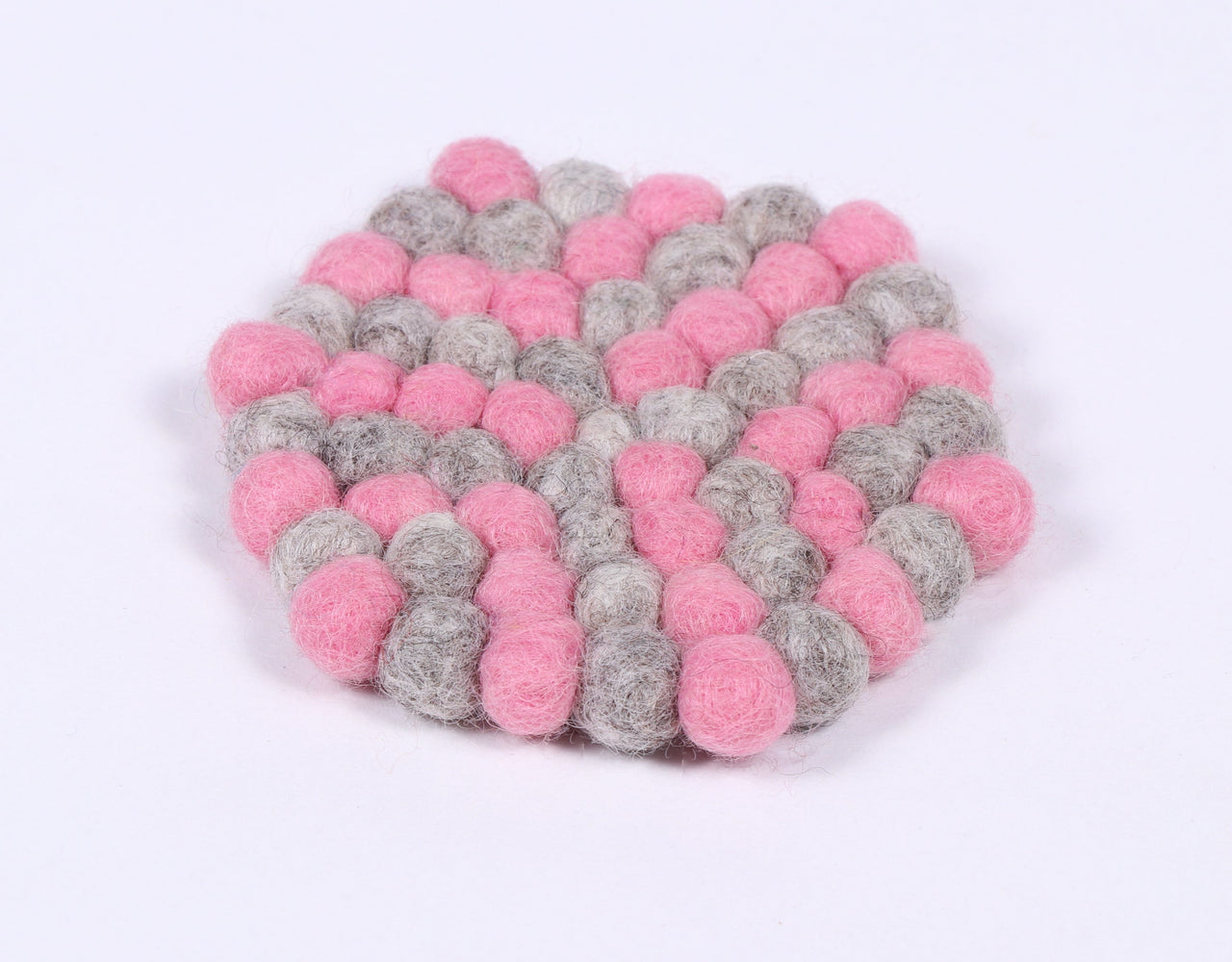 Felt ball coaster/Wool felted 100% natural coaster