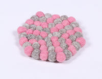 Thumbnail for Felt ball coaster/Wool felted 100% natural coaster
