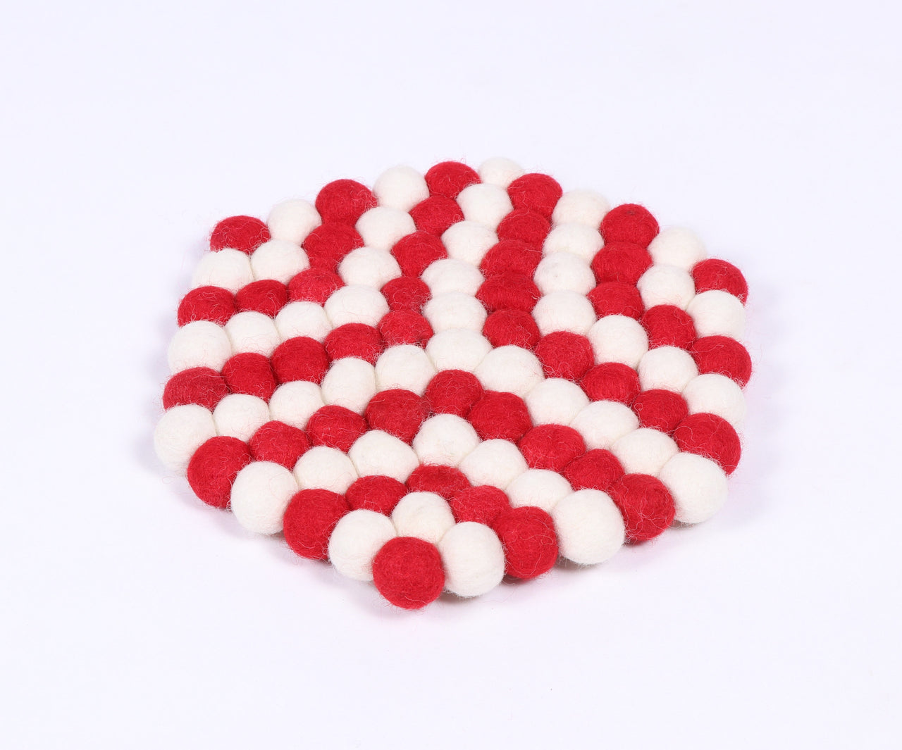 Felt ball coaster/Wool felted 100% natural coaster