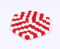 Thumbnail for Felt ball coaster/Wool felted 100% natural coaster
