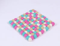 Thumbnail for Felt ball coaster square/Felt coaster