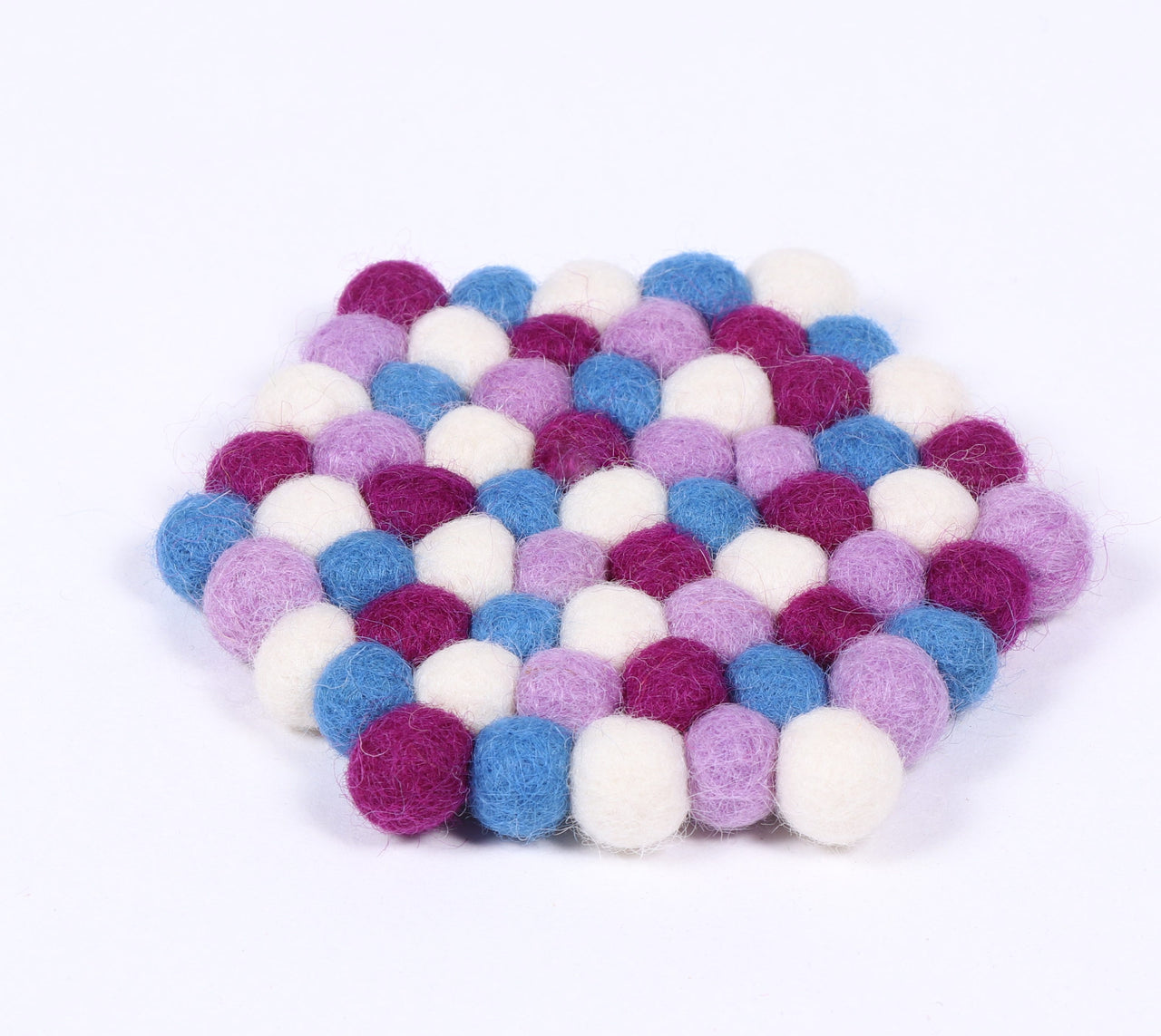 Felt ball coaster/Wool felted 100% natural coaster