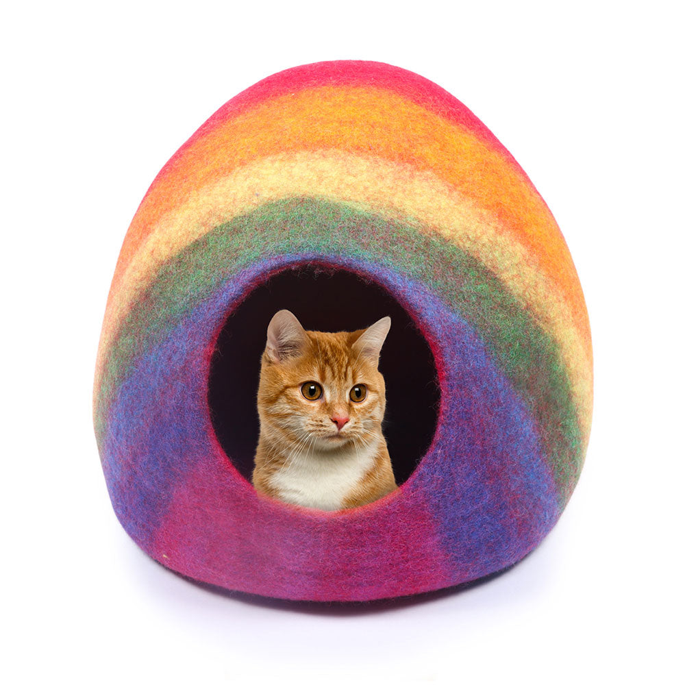 Multi Color Felt Cat Cave/ Felt Cat House/ Cat cave