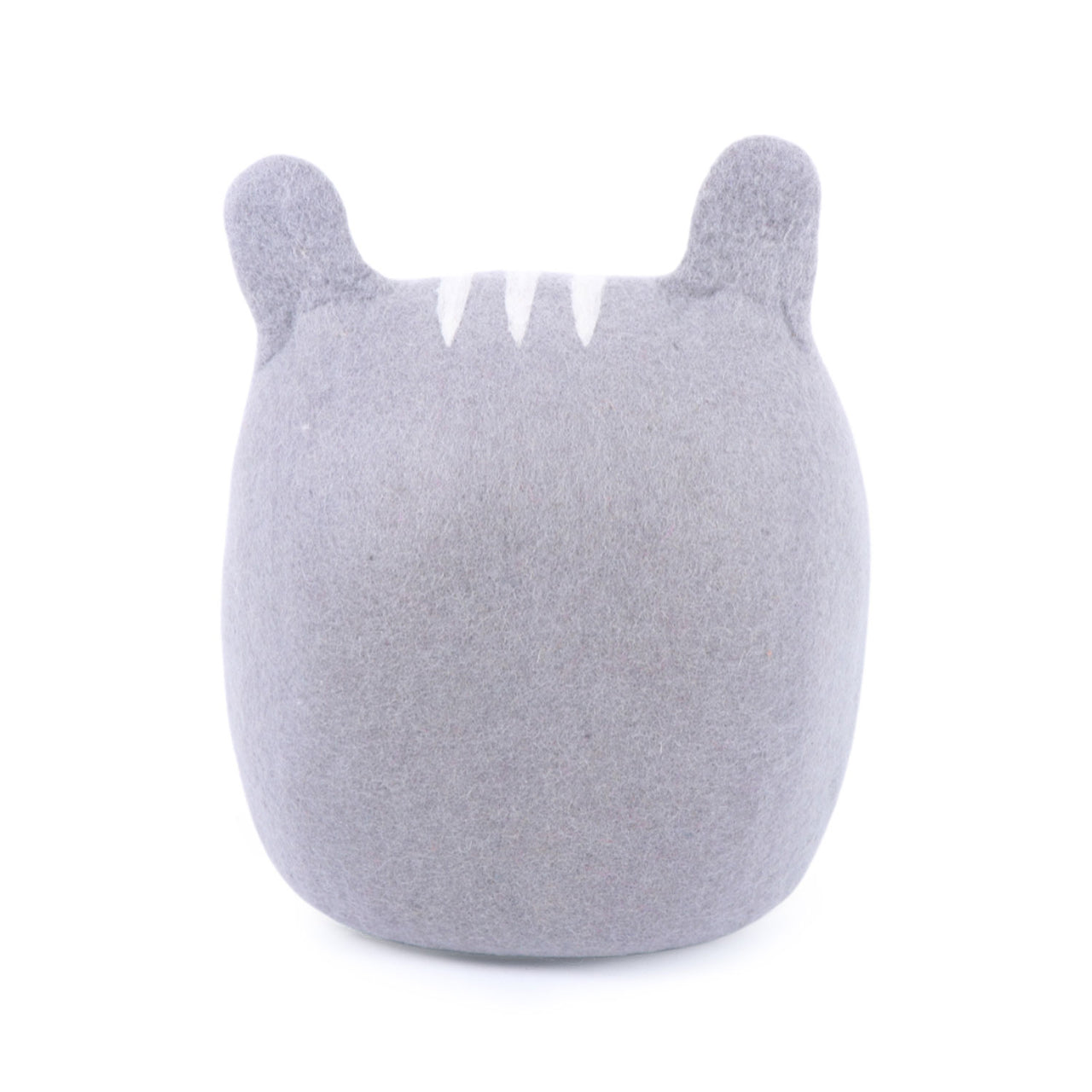 Cat Faced Grey Coloured Felt Cat House With Ears