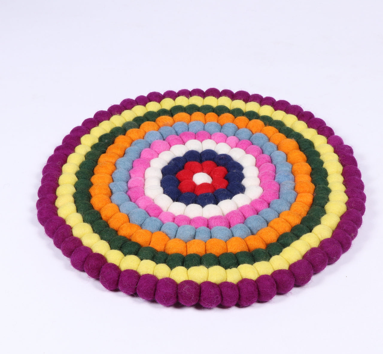 Felt ball rug round