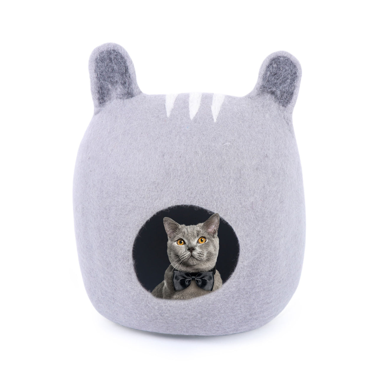 100% Natural Wool Cat Cave - Handmade Premium Shaped Felt