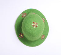 Thumbnail for Green wool felted hat