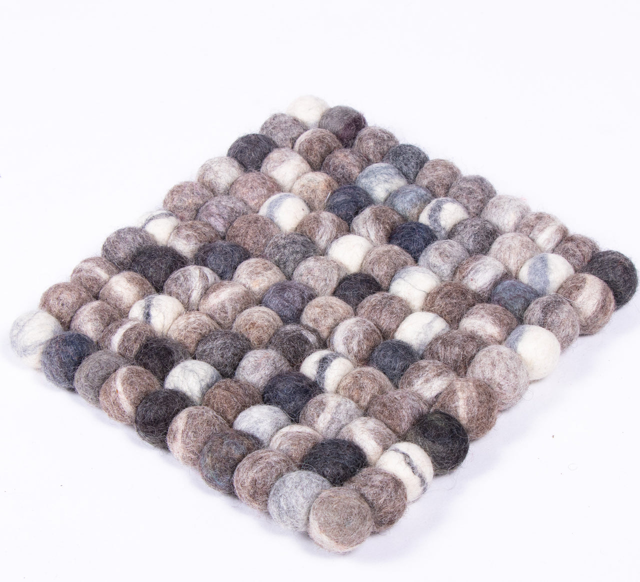 Wool felt stone ball trivet/Felt trivet