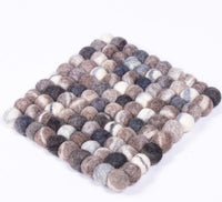 Thumbnail for Wool felt stone ball trivet/Felt trivet