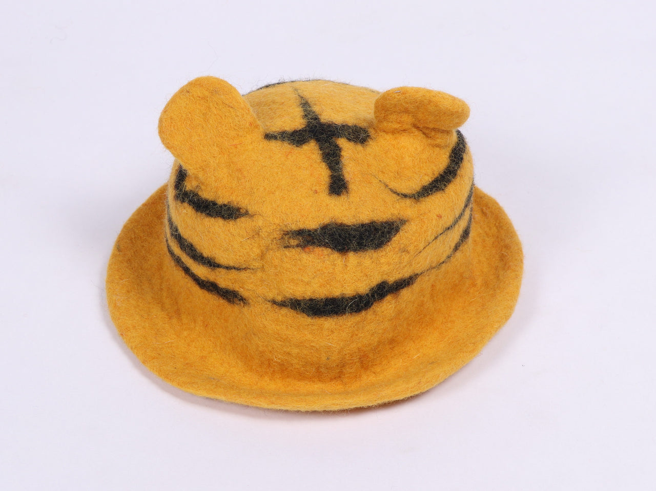 Tiger stripped design felt hat