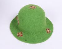 Thumbnail for Green wool felted hat