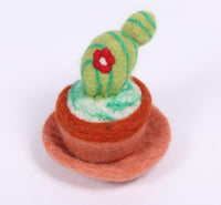 Thumbnail for Felt plant, wool felted cactus