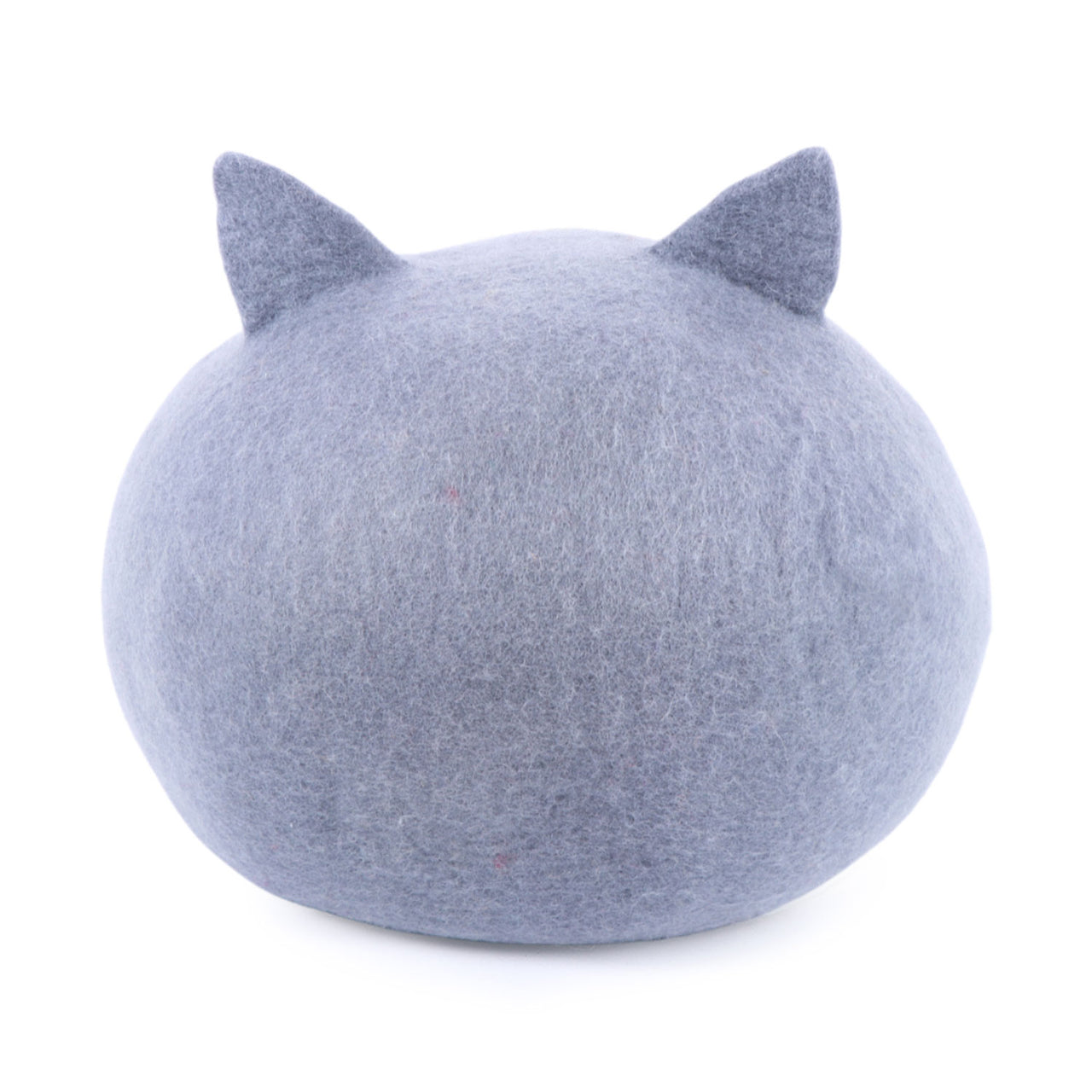 Cat Faced Round Cat House, Felt Cat Cave, Felted Wool Cat Cave Bed