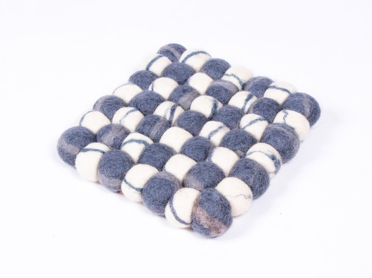 Wool felt stone ball trivet/Felt trivet