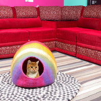 Thumbnail for Multi Color Felt Cat Cave/ Felt Cat House/ Cat cave