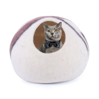 Thumbnail for Felt and Wool Felt Cat cave Bed and House for Indoor Kittens Ecm 100% Natural Merino Wool Extremely Cozy and Warm.