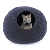 Thumbnail for Felt and wool Premium Cat Bed Cave  - Eco Friendly 100% Merino Wool Beds for Cats and Kittens