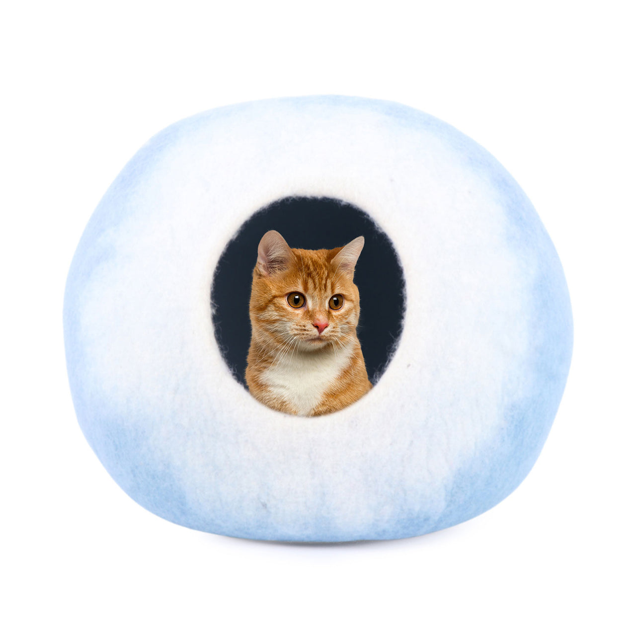 Felt Cat Cave, Wool Cat Cave, Enclosed Cat Bed, Cat Pod, Cat Dome Nest Hiding Place