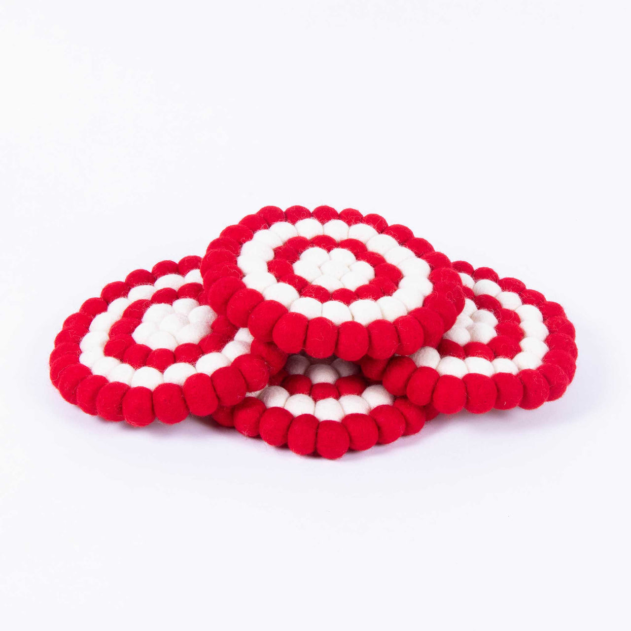 Colorful Round Felt Ball Trivet