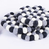 Thumbnail for Handmade, Wool Pom Poms, Housewarming Gift, Nepalese Wool Round Pad