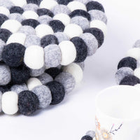 Thumbnail for Handmade, Wool Pom Poms, Housewarming Gift, Nepalese Wool Round Pad