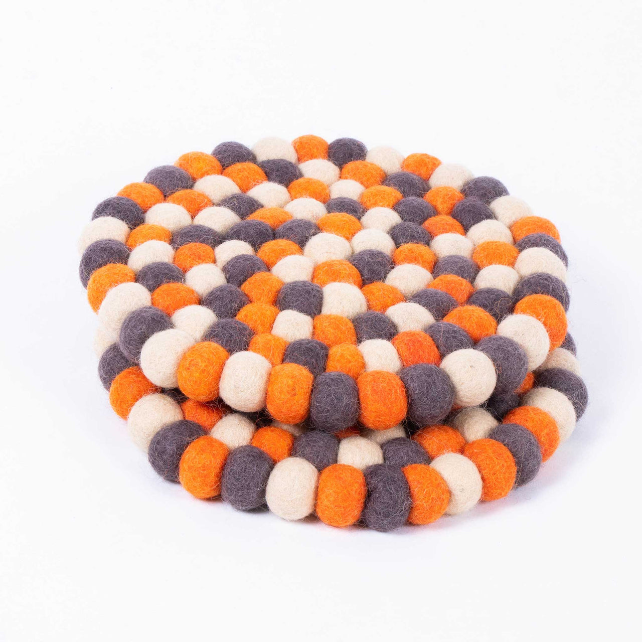 Multi Color Felt Ball Trivet