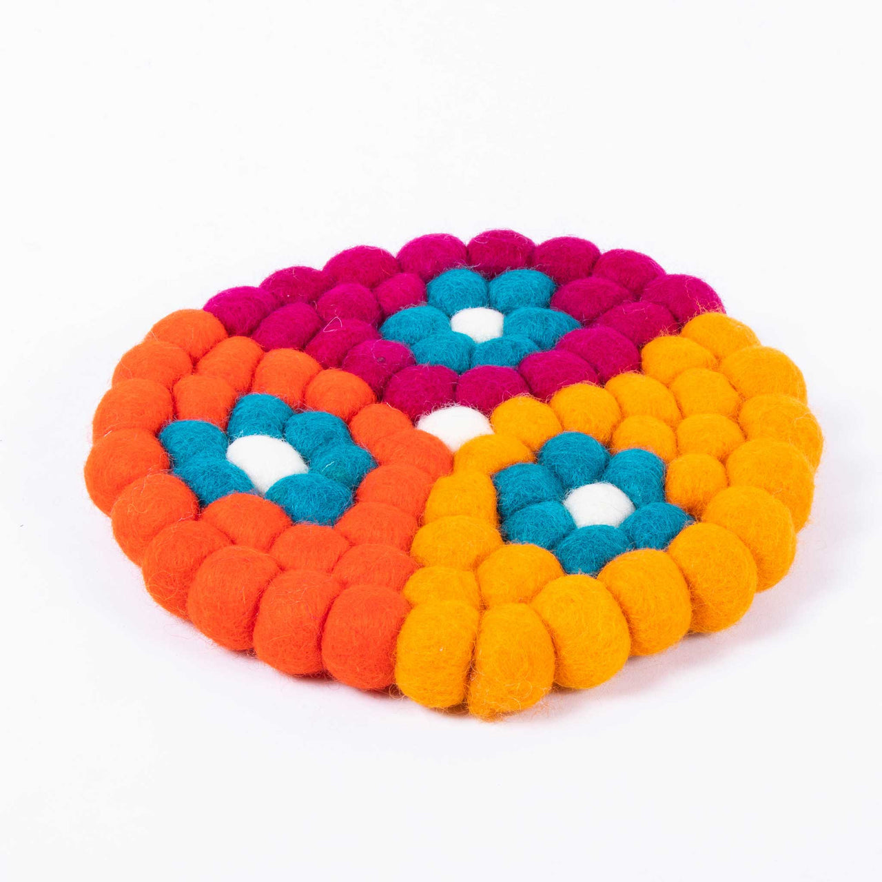 Felt Round Flower Trivet