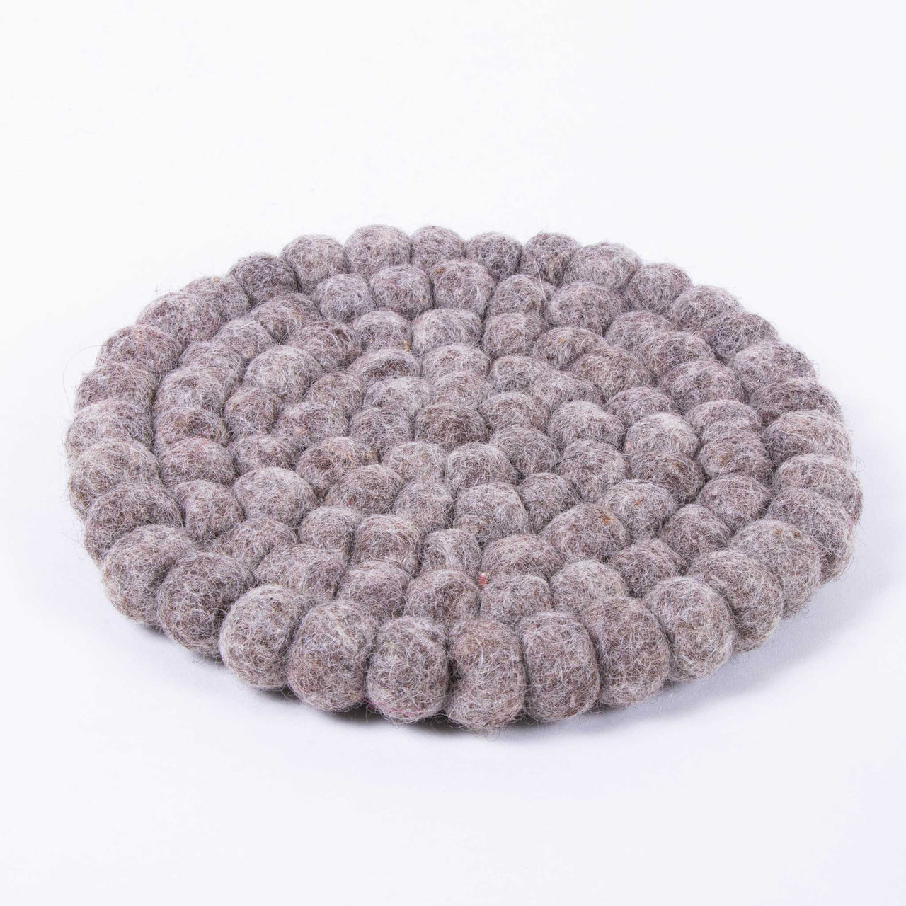 Natural Brown Felt Ball Trivet