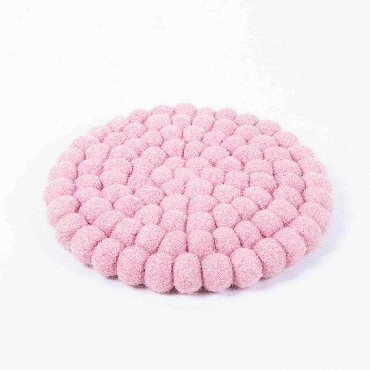 Pink Color Round Felt Trivet