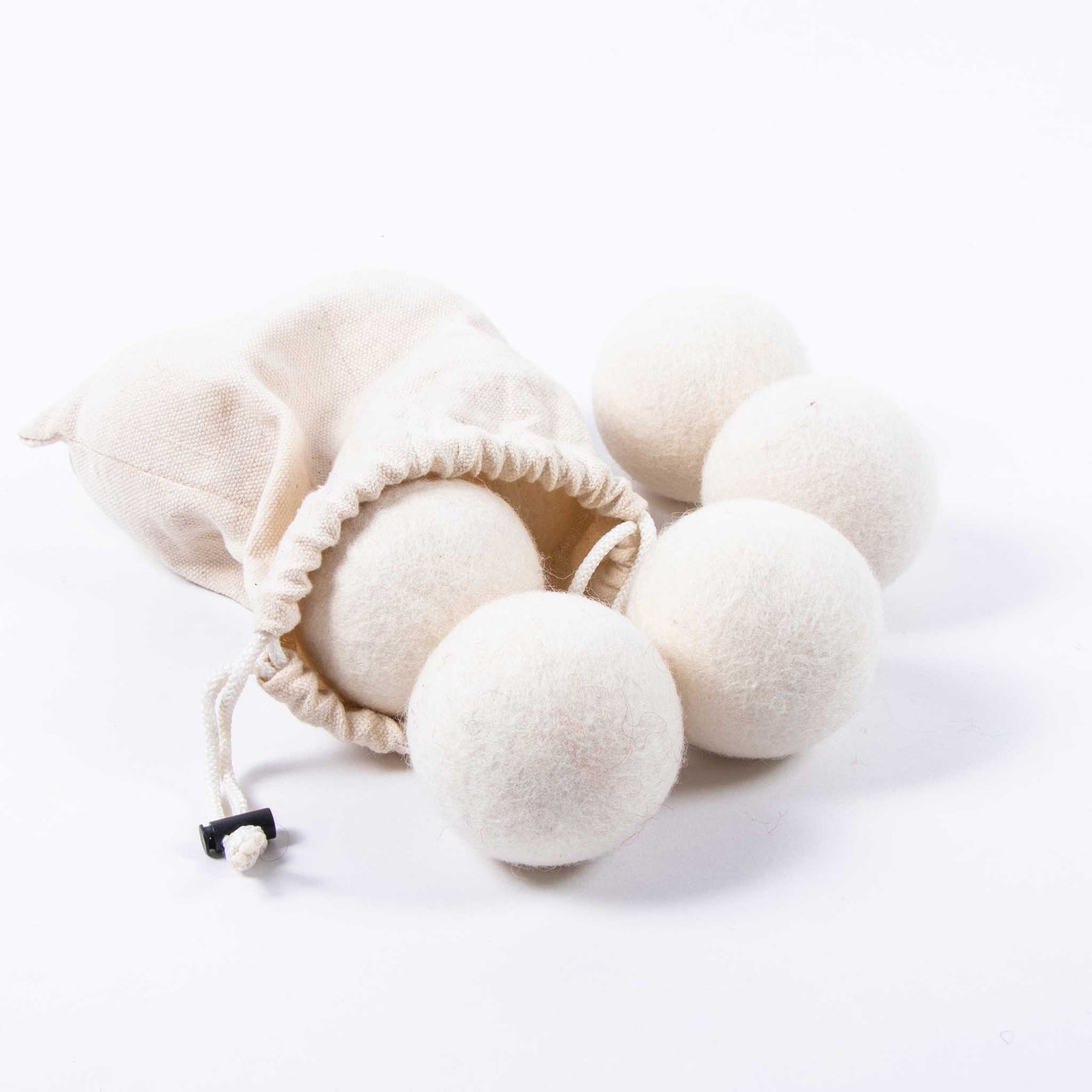 Wool felt white color Dryer Ball