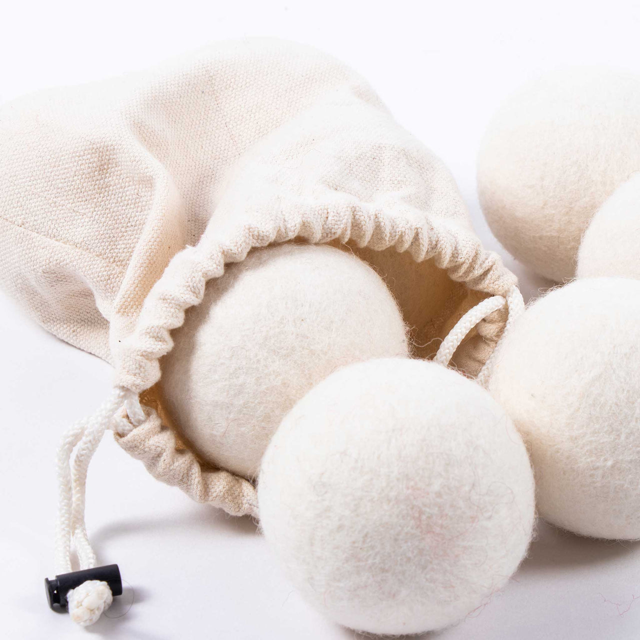 Wool felt white color Dryer Ball