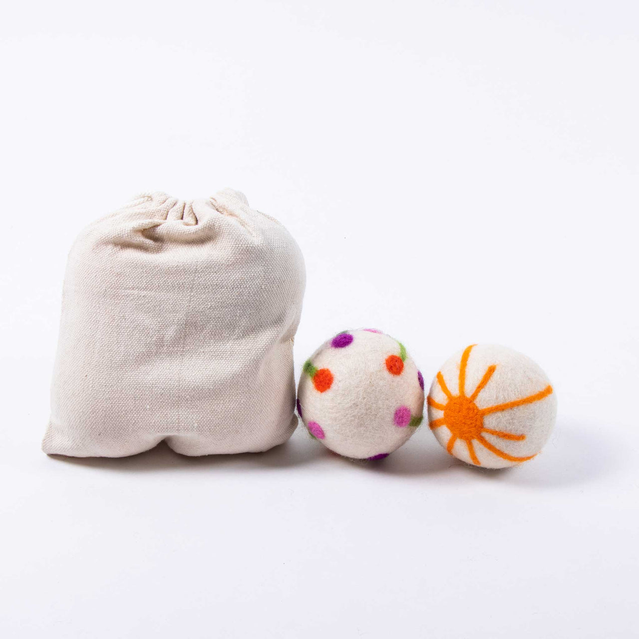 Needled Wool Felt White Dryer Ball