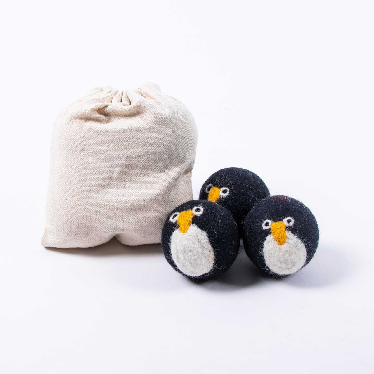 Penguin Wool Felt Dryer Balls