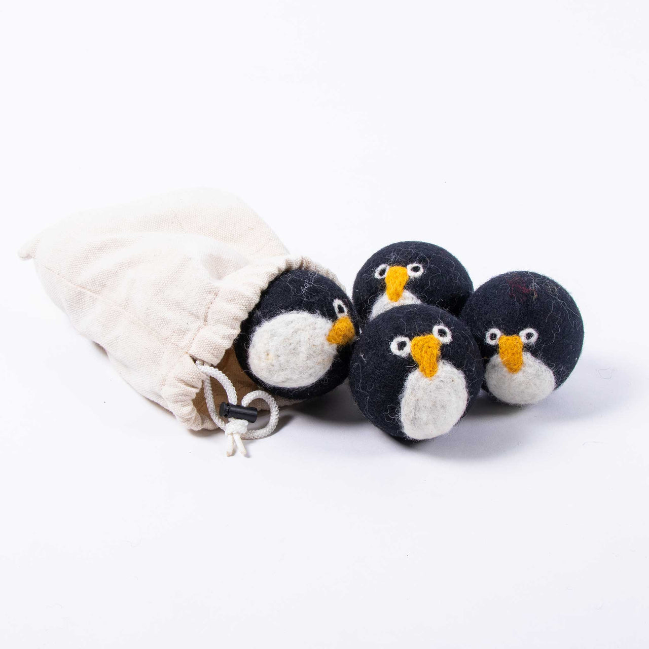 Penguin Wool Felt Dryer Balls