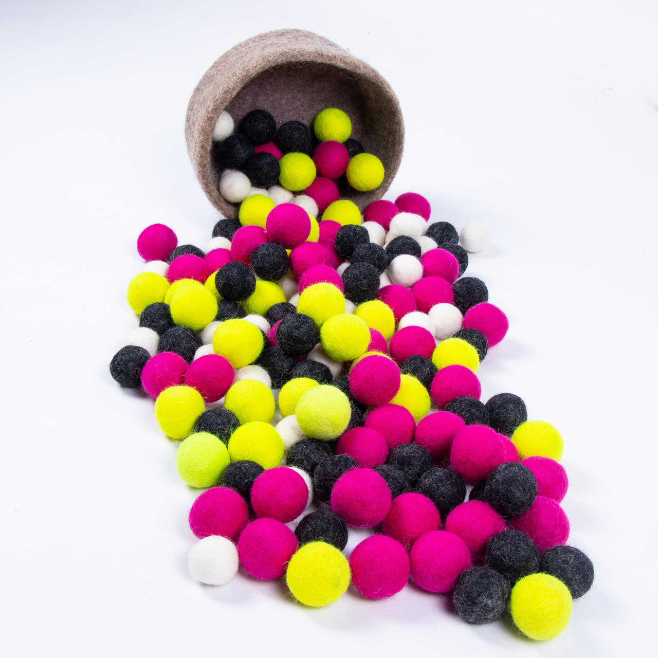 Handmade Felt Balls made from New Zealand Wool, Non-Toxic Bright Colors,  Eco-friendly Cat Toys