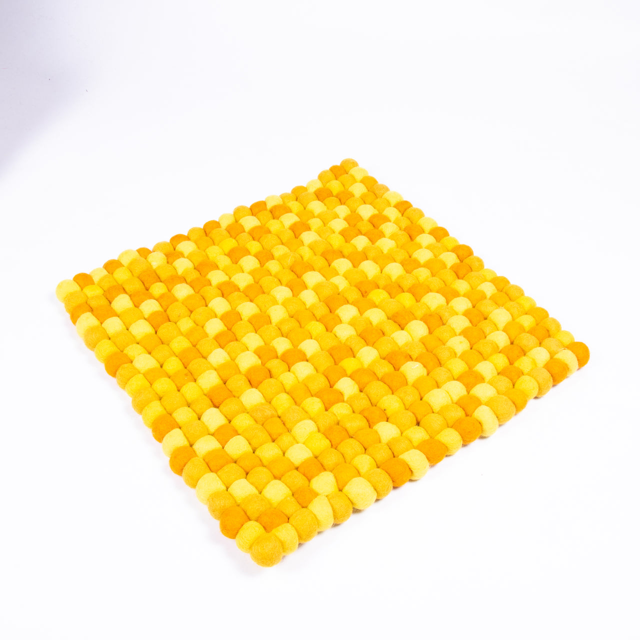 Felt ball rug rectangular