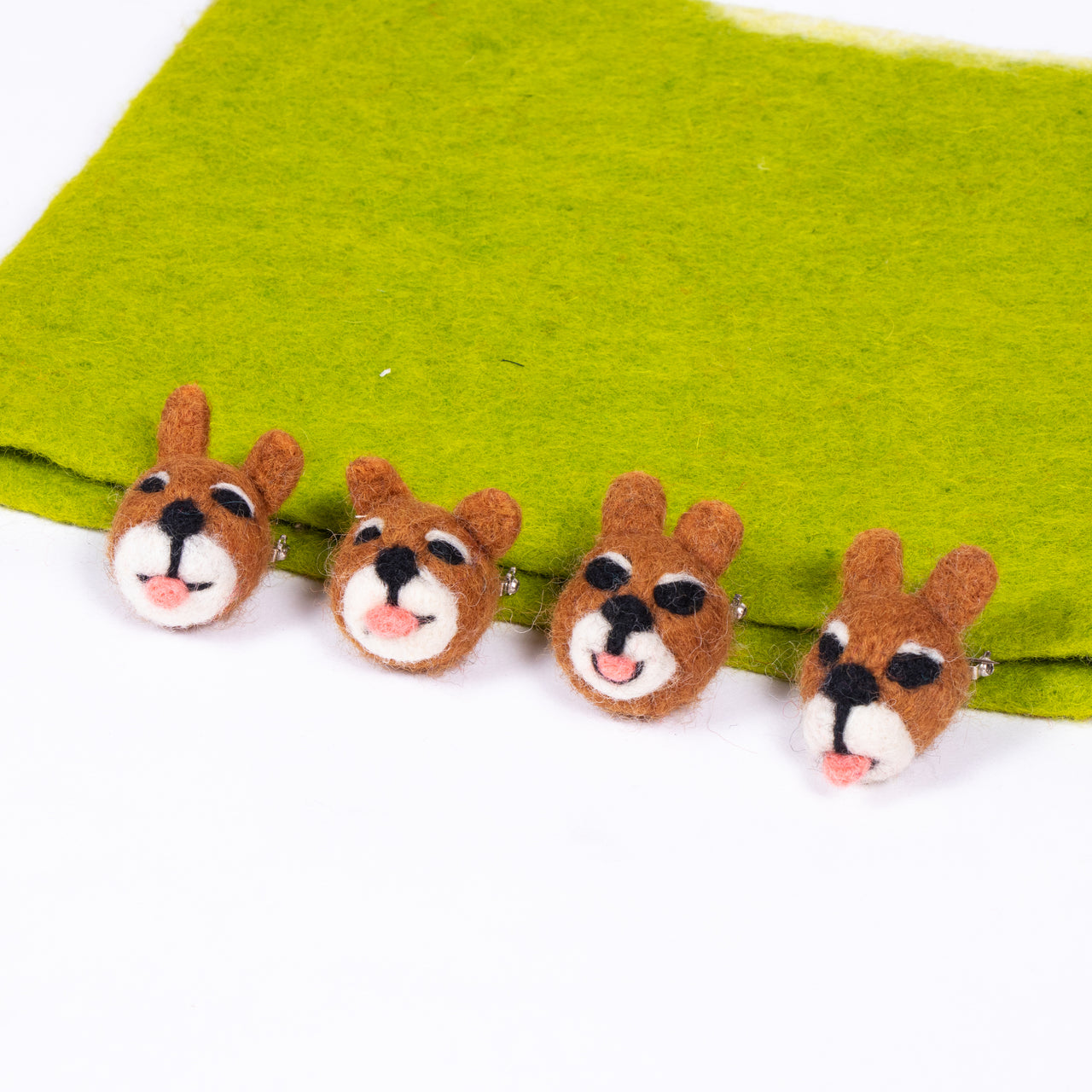 Handmade felt brooches