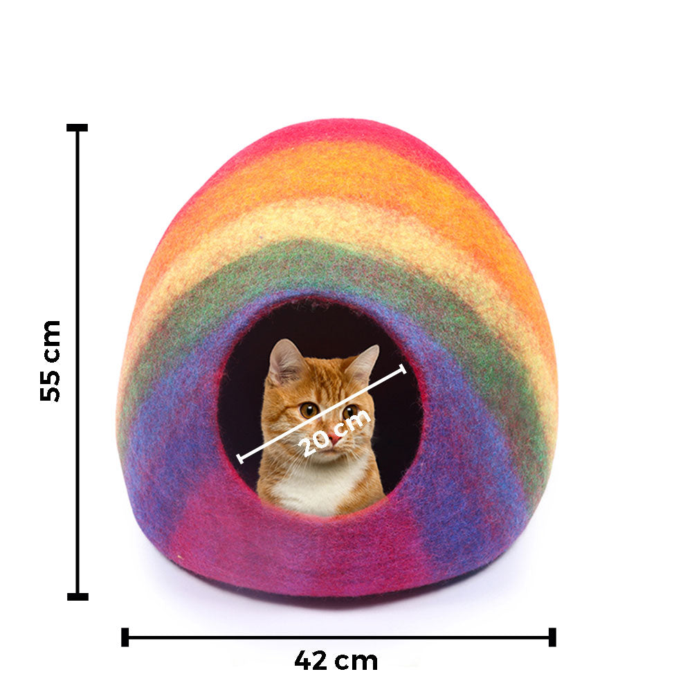 Multi Color Felt Cat Cave/ Felt Cat House/ Cat cave