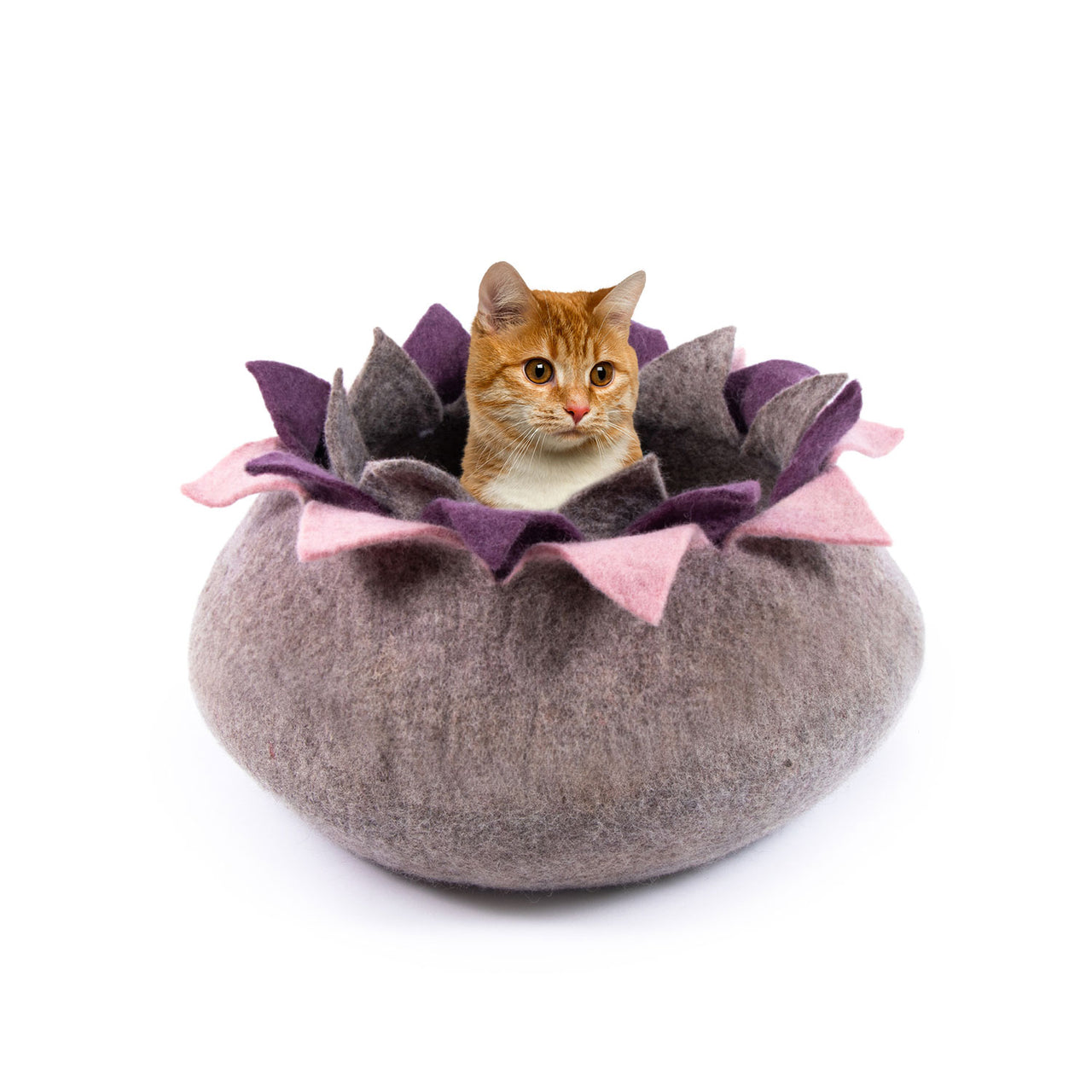 Handcrafted felt cat bed