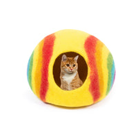Thumbnail for Colorful NZ wool cat cave bed