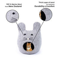 Thumbnail for Cat like merino wool felted cat house